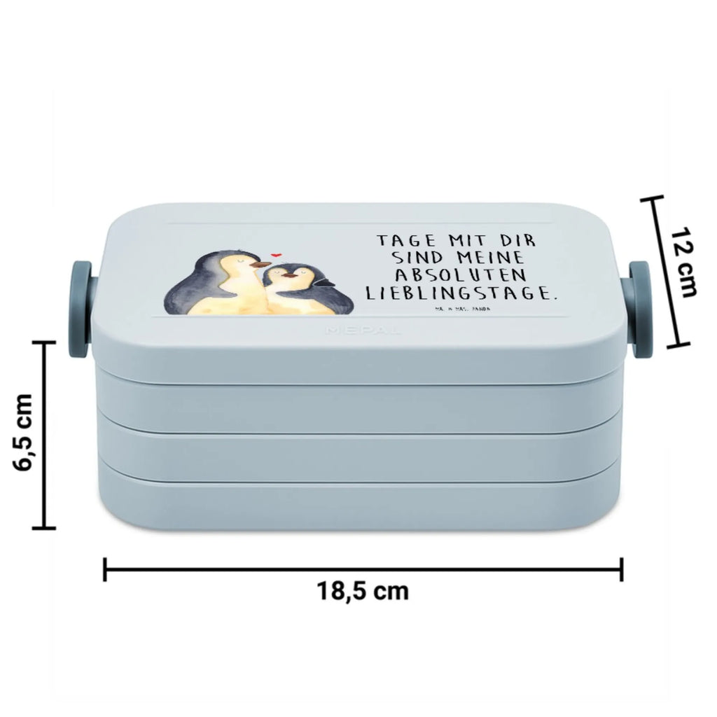 MEPAL Bentobox Pinguin umarmen Motiv Brotdose, Bentobox, Lunchbox, Pinguin, Liebe, Liebespaar, Hochzeitsgeschenk, Jahrestag, Hochzeit, Liebesgeschenk, Hochzeitstag, Liebesbeweis, Verlobung