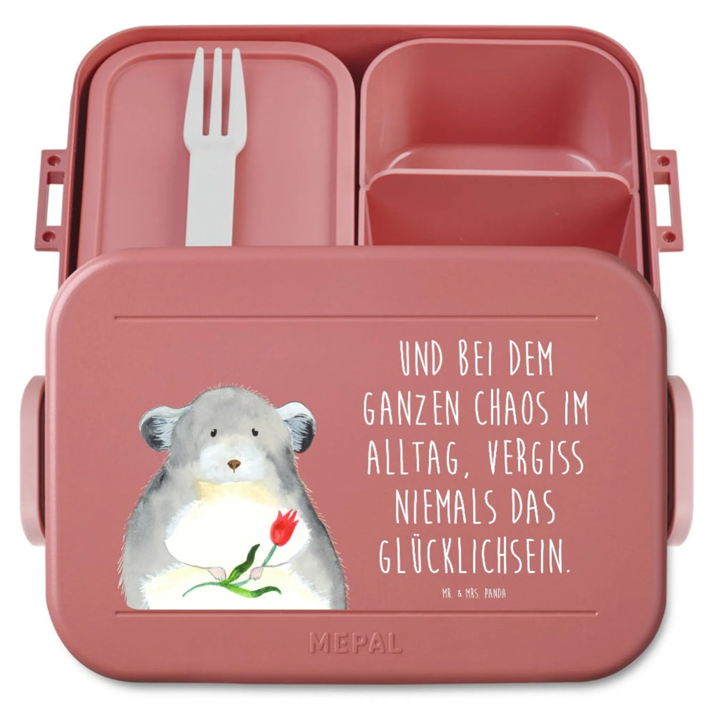 MEPAL Bentobox Chinchilla Blume Motiv Brotdose, Bentobox, Lunchbox, Tiermotive, Gute Laune, lustige Sprüche, Tiere, Liebeskummer, Chaos, Kummer, Büroalltag, Glücklichsein, traurig sein, Büro, Chinchilla, Chinchillas, Depressionen