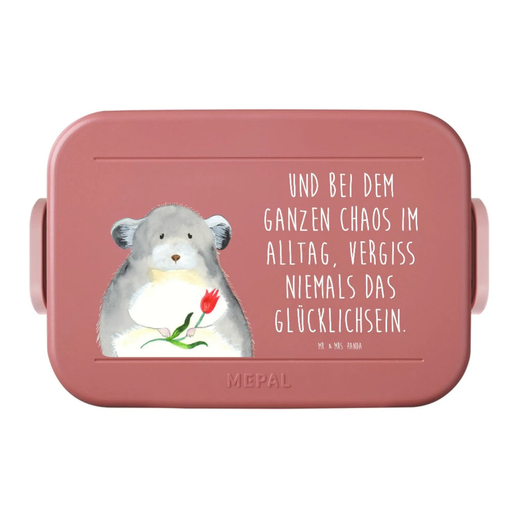 MEPAL Bentobox Chinchilla Blume Motiv Brotdose, Bentobox, Lunchbox, Tiermotive, Gute Laune, lustige Sprüche, Tiere, Liebeskummer, Chaos, Kummer, Büroalltag, Glücklichsein, traurig sein, Büro, Chinchilla, Chinchillas, Depressionen