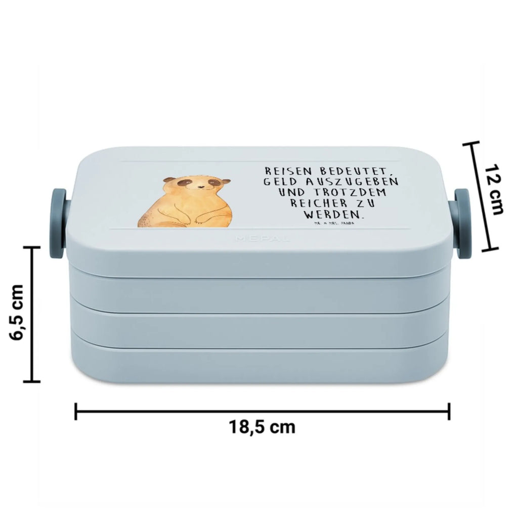 MEPAL Bentobox Erdmännchen Motiv Lunchbox, Brotdose, Bentobox, Afrika, Wildtiere, Weltreise, Reisen, Traveling, Spruch, Roadtrip, Afrikareise, Erdmännchen