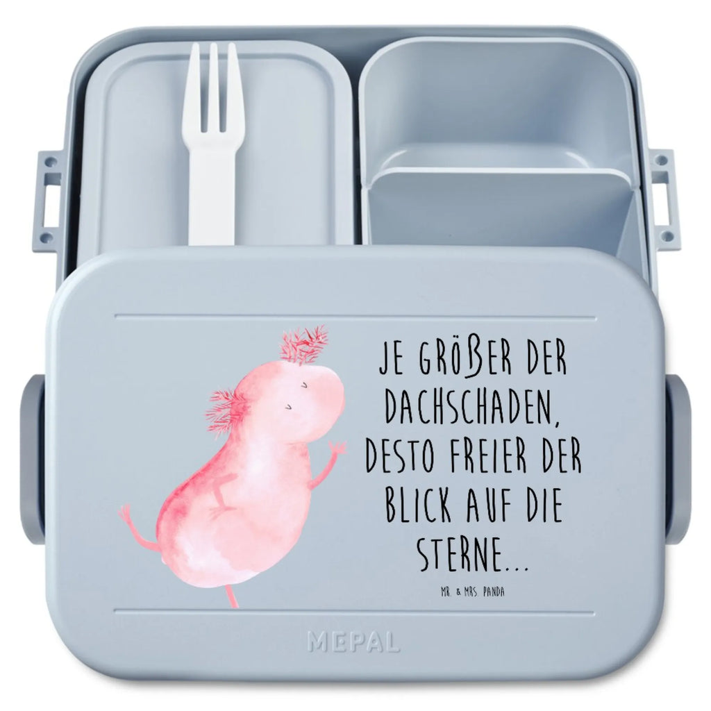 MEPAL Bentobox Axolotl Tanzen Motiv Lunchbox, Bentobox, Brotdose, Axolotl, Molch, Schwanzlurch, Axolot, Sterne, Lurch, beste Freundin, Dachschaden, Freundin, Lurche, verrückt