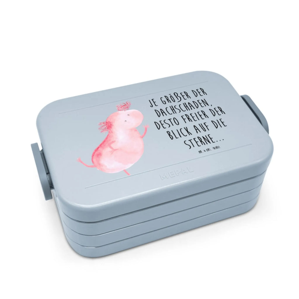 MEPAL Bentobox Axolotl Tanzen Motiv Lunchbox, Bentobox, Brotdose, Axolotl, Molch, Schwanzlurch, Axolot, Sterne, Lurch, beste Freundin, Dachschaden, Freundin, Lurche, verrückt
