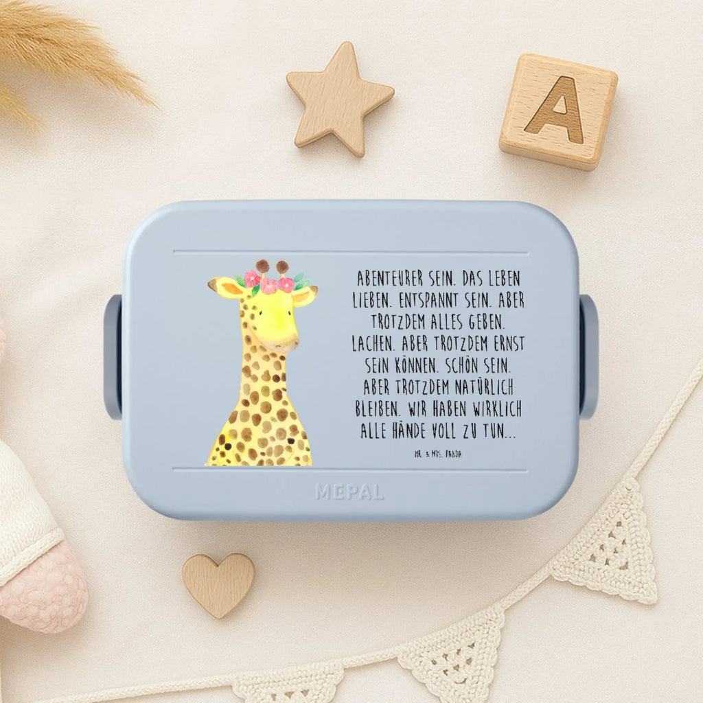 MEPAL Bentobox Giraffe Blumenkranz Motiv Lunchbox, Brotdose, Bentobox, Afrika, Wildtiere, Abenteurer, Freundin, Selbstliebe, Blumenkranz, Giraffe