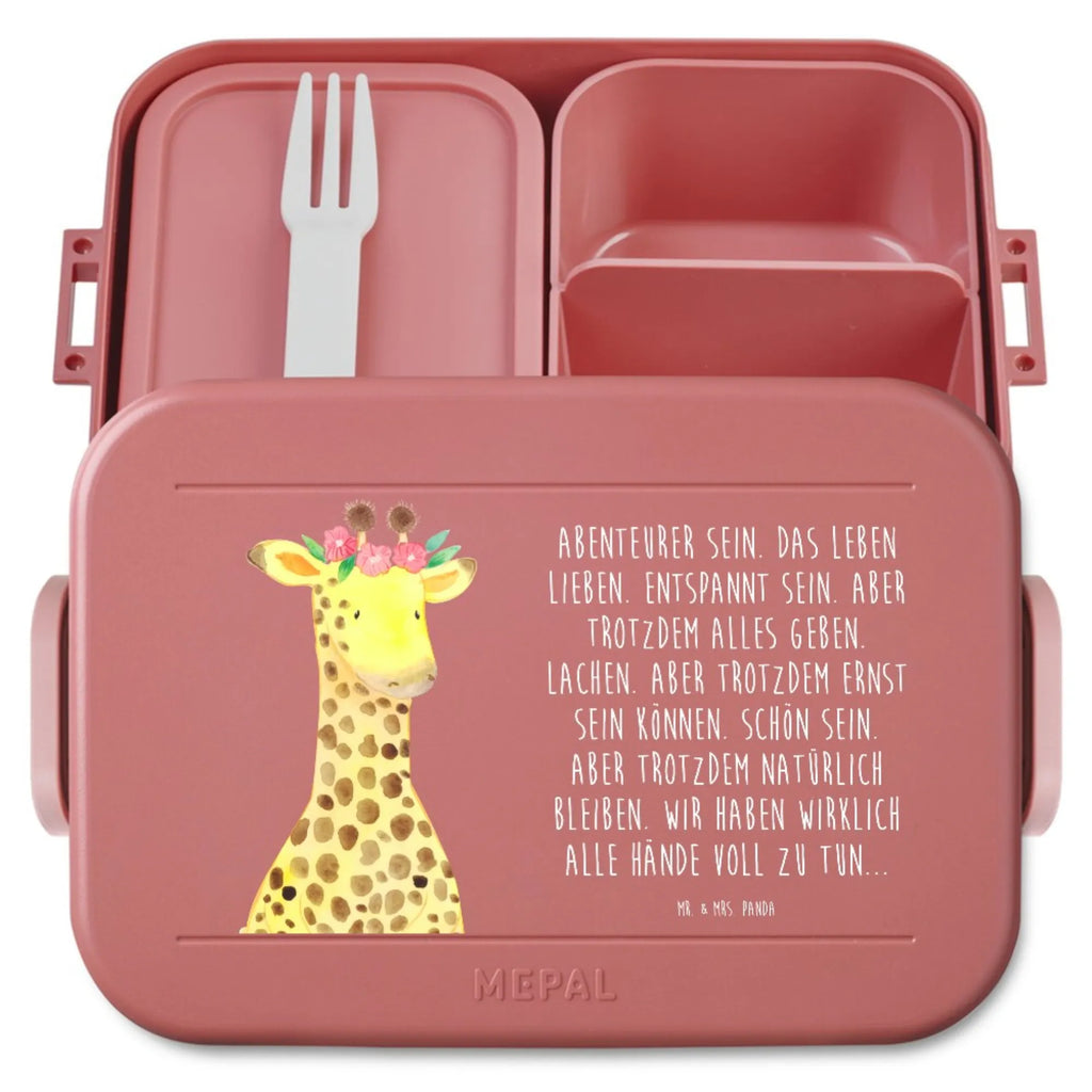 MEPAL Bentobox Giraffe Blumenkranz Motiv Lunchbox, Brotdose, Bentobox, Afrika, Wildtiere, Abenteurer, Freundin, Selbstliebe, Blumenkranz, Giraffe