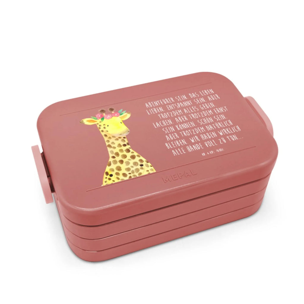 MEPAL Bentobox Giraffe Blumenkranz Motiv Lunchbox, Brotdose, Bentobox, Afrika, Wildtiere, Abenteurer, Freundin, Selbstliebe, Blumenkranz, Giraffe