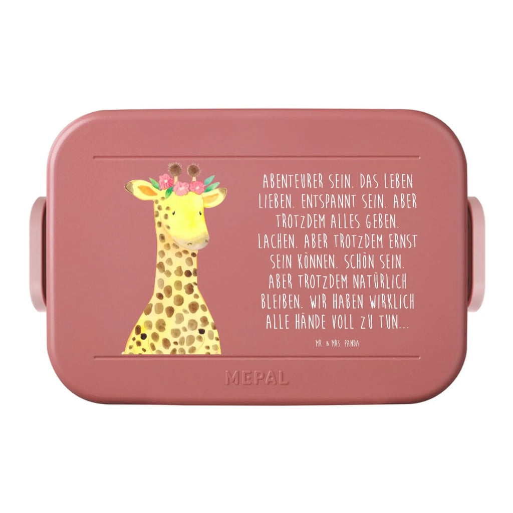 MEPAL Bentobox Giraffe Blumenkranz Motiv Lunchbox, Brotdose, Bentobox, Afrika, Wildtiere, Abenteurer, Freundin, Selbstliebe, Blumenkranz, Giraffe