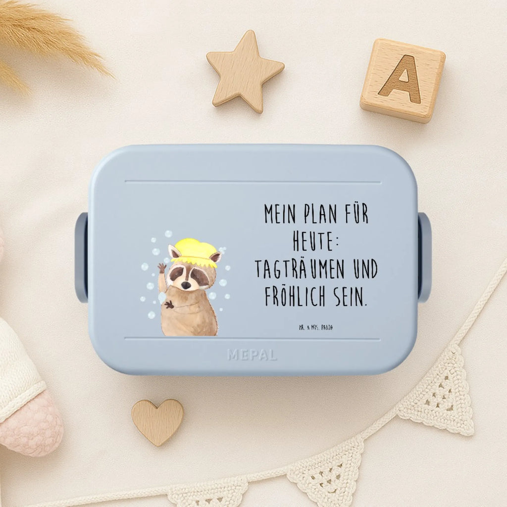 MEPAL Bentobox Waschbär Motiv Lunchbox, Brotdose, Bentobox, Tiermotive, Gute Laune, lustige Sprüche, Tiere, Waschbär, Fröhlich, waschen, Seifenblasen, Plan, Tagträumen