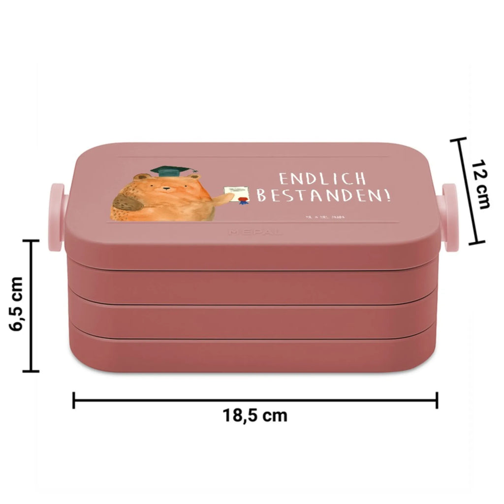 MEPAL Bentobox Bär Prüfung Motiv Lunchbox, Bentobox, Brotdose, Bär, Teddy, Teddybär, Prüfung bestanden, Abschluss, Abitur, Abschlusszeugnis, Prüfungen, Zeugnis