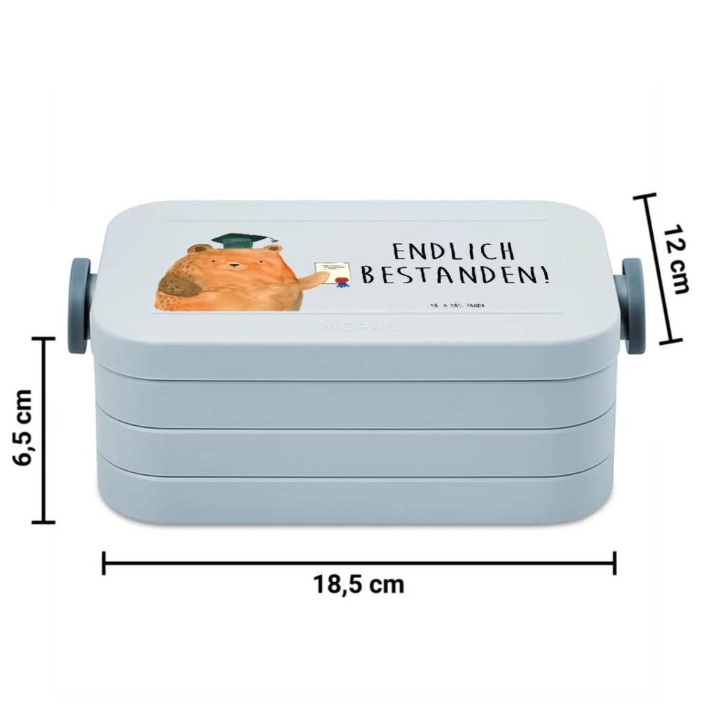 MEPAL Bentobox Bär Prüfung Motiv Lunchbox, Bentobox, Brotdose, Bär, Teddy, Teddybär, Prüfung bestanden, Abschluss, Abitur, Abschlusszeugnis, Prüfungen, Zeugnis