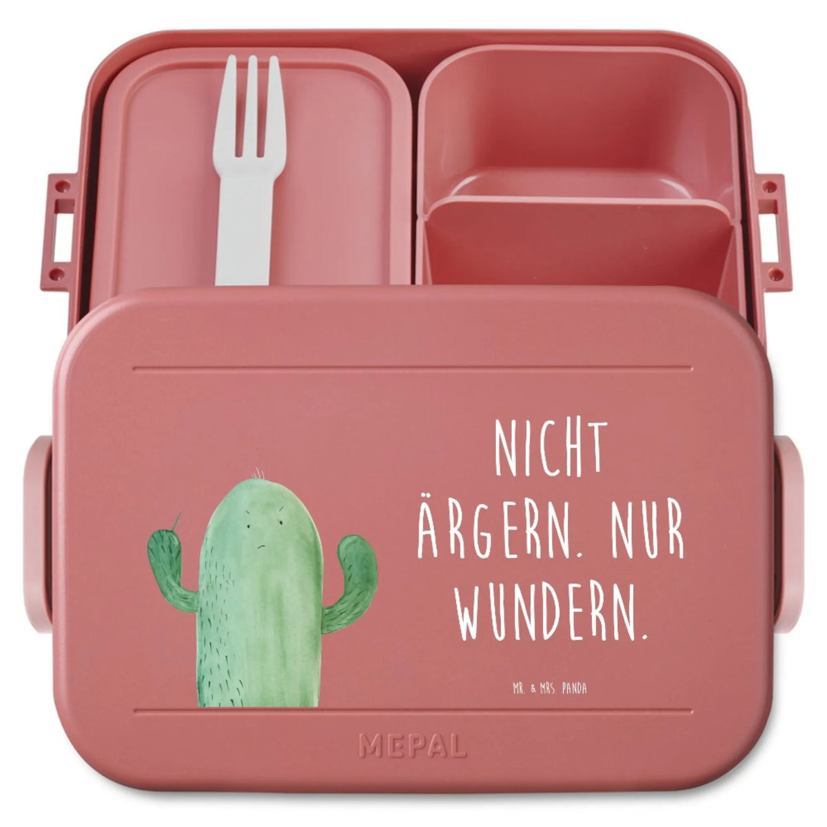 MEPAL Bentobox Kaktus Wut Motiv Frischhaltedose, Snackbox, Meal Prep Box, Lunchbox, Snackdose, Essensbehälter, Vesperbox, Jausenbox, Essensbox, Bentobox, Lebensmittelbehälter, Bento-Brotdose, Bento Box, Kakteen, Kaktus, Kollegin, Büro, wütend, Büroalltag, Chefin, Schule, Kollege, ärgern