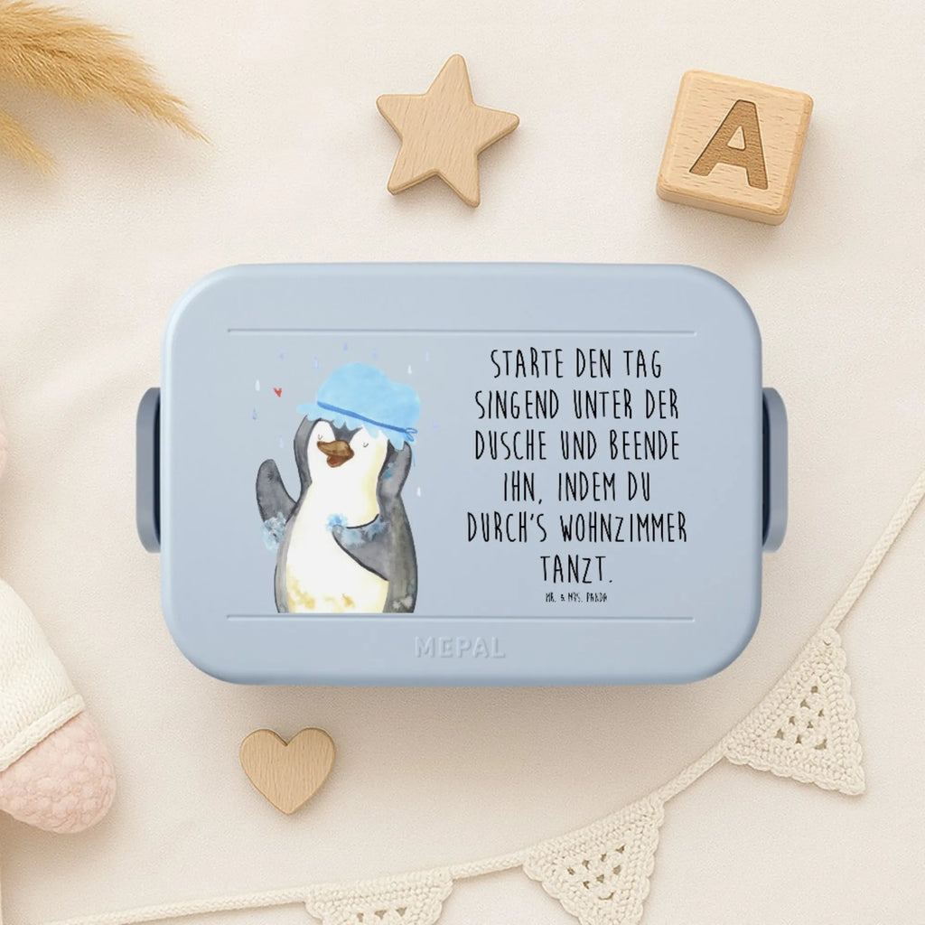 MEPAL Bentobox Pinguin Duschen Motiv Bentobox, Brotdose, Lunchbox, Pinguin, duschen, Lebensmotto, Pinguine, Neuanfang, Dusche, glücklich sein, Neustart, Motivation