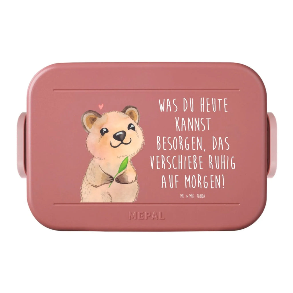 MEPAL Bentobox Quokka Happy Motiv Lunchbox, Brotdose, Bentobox, Tiermotive, Gute Laune, lustige Sprüche, Tiere, Niedliches Tier, Aufschieberitis, Lustiger Spruch, Verschieben, Dinge erledigen, Quokka