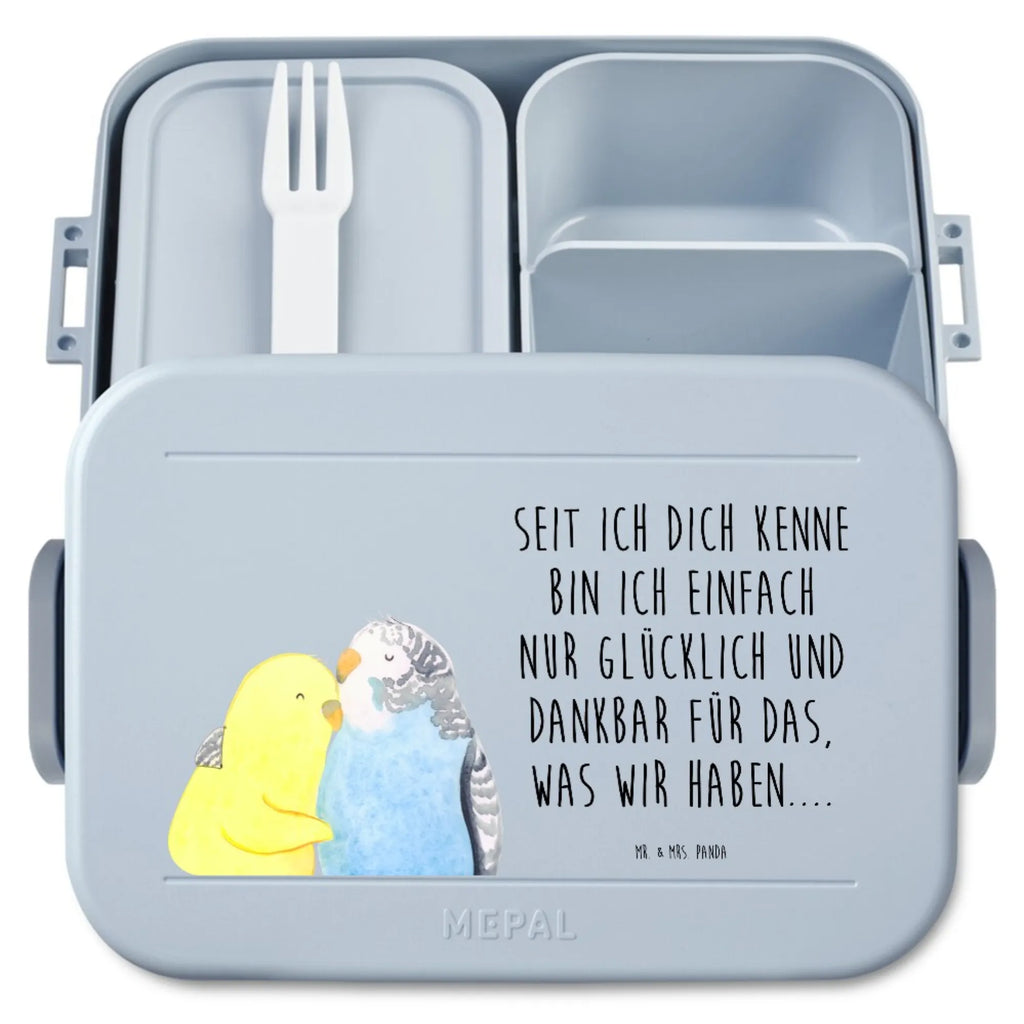 MEPAL Bentobox Wellensittich Liebe Motiv Brotdose, Bentobox, Lunchbox, Liebe, Partner, Freund, Freundin, Ehemann, Ehefrau, Heiraten, Verlobung, Heiratsantrag, Liebesgeschenk, Jahrestag, Hocheitstag, Vertrauen, Kuscheln, Wellensittich, Vögel, Nähe