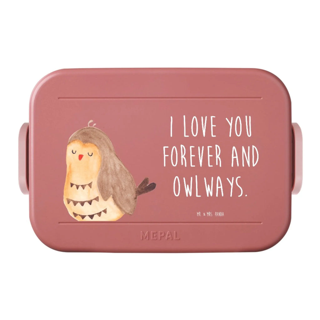 MEPAL Bentobox Eule Zufrieden Motiv Lunchbox, Brotdose, Bentobox, Eule, Romantisch, Owl, Eule deko, Spruch schön, Wortspiel lustig, Geschenk Hochzeitstag, Liebe Spruch, Eule Spruch