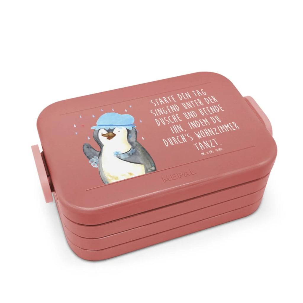MEPAL Bentobox Pinguin Duschen Motiv Bentobox, Brotdose, Lunchbox, Pinguin, duschen, Lebensmotto, Pinguine, Neuanfang, Dusche, glücklich sein, Neustart, Motivation