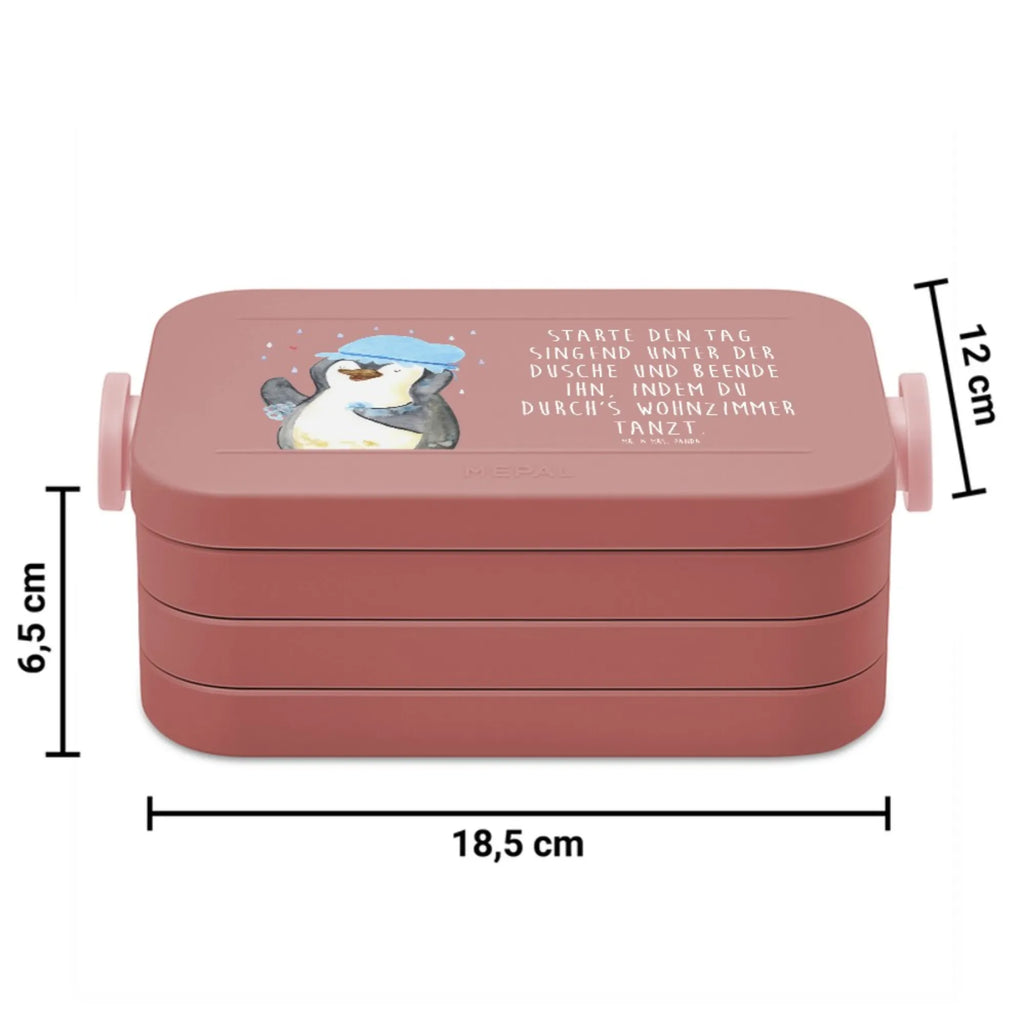 MEPAL Bentobox Pinguin Duschen Motiv Bentobox, Brotdose, Lunchbox, Pinguin, duschen, Lebensmotto, Pinguine, Neuanfang, Dusche, glücklich sein, Neustart, Motivation