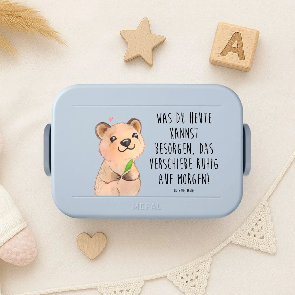 MEPAL Bentobox Quokka Happy Motiv Lunchbox, Brotdose, Bentobox, Tiermotive, Gute Laune, lustige Sprüche, Tiere, Niedliches Tier, Aufschieberitis, Lustiger Spruch, Verschieben, Dinge erledigen, Quokka