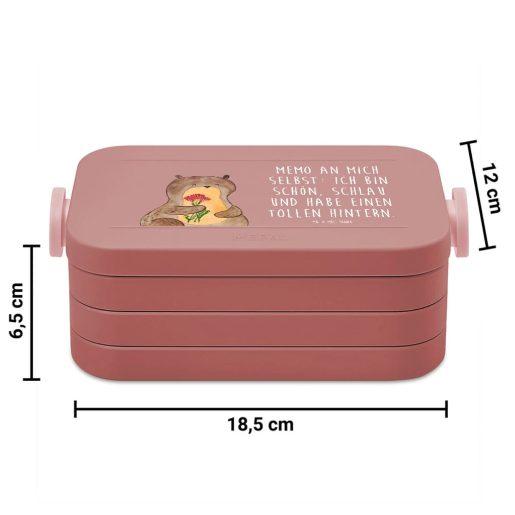 MEPAL Bentobox Otter Blumenstrauß Motiv Lunchbox, Bentobox, Brotdose, Otter, Fischotter, Seeotter, Otter Seeotter See Otter