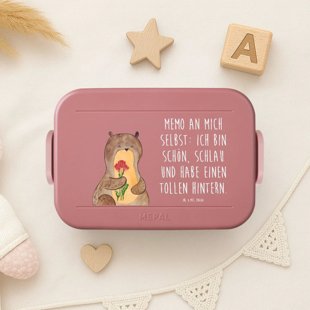 MEPAL Bentobox Otter Blumenstrauß Motiv Lunchbox, Bentobox, Brotdose, Otter, Fischotter, Seeotter, Otter Seeotter See Otter