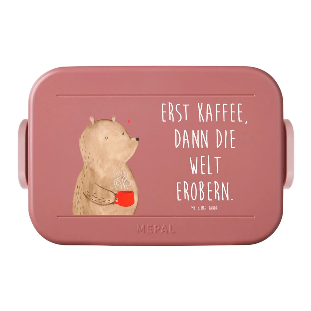 MEPAL Bentobox Bär Kaffee Motiv Brotdose, Bentobox, Lunchbox, Bär, Teddy, Teddybär, guten Morgen, Kaffee, Welt erobern, Morgenroutine, Welt retten, Coffee, Motivation, Bären