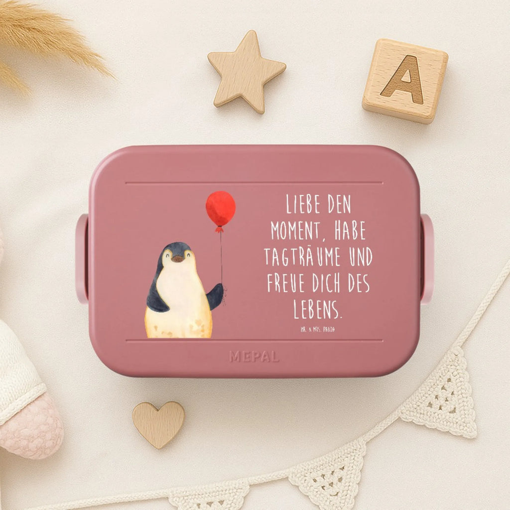 MEPAL Bentobox Pinguin Luftballon Motiv Brotdose, Lunchbox, Bentobox, Pinguin, neues Leben, Geschenk Freundin, Glück, Liebe, Lebenslust, Pinguine, Luftballon, Neustart, Tagträume, Geschenkidee, Motivation, beste Freundin