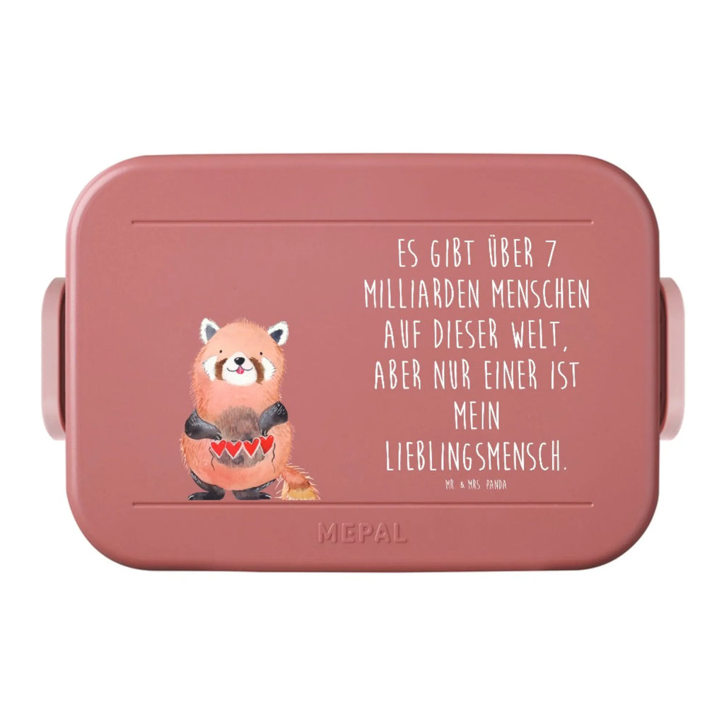 MEPAL Bentobox Roter Panda Motiv Bentobox, Brotdose, Lunchbox, Tiermotive, Gute Laune, lustige Sprüche, Tiere, Panda, Lieblingsmensch, Rot, Liebe, Liebling, Herz