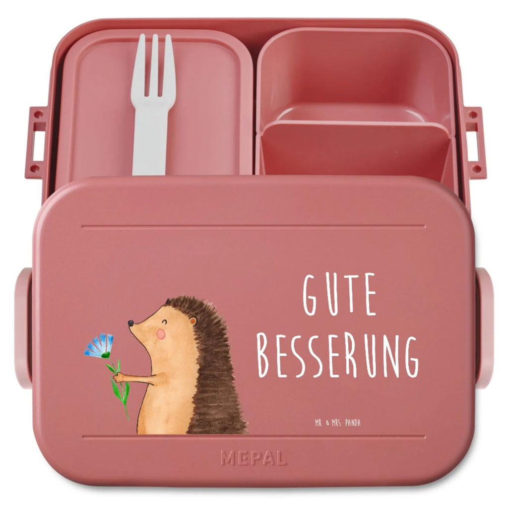 MEPAL Bentobox Igel Blumen Motiv Brotdose, Lunchbox, Bentobox, Tiermotive, Gute Laune, lustige Sprüche, Tiere, Krankenhaus, Gute Besserung, Besuch, Genesungswünsche, Krankheit, krank, Igel