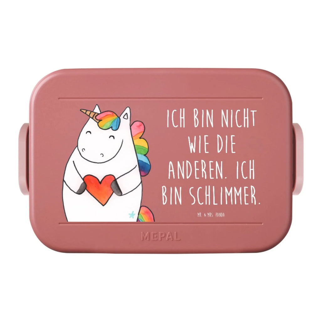 MEPAL Bentobox Einhorn Herz Motiv Brotdose, Lunchbox, Bentobox, Einhorn, Einhörner, Einhorn Deko, Unicorn, lustig, bunt, Herz, schlimm, Freundin, anders, witzig, böse