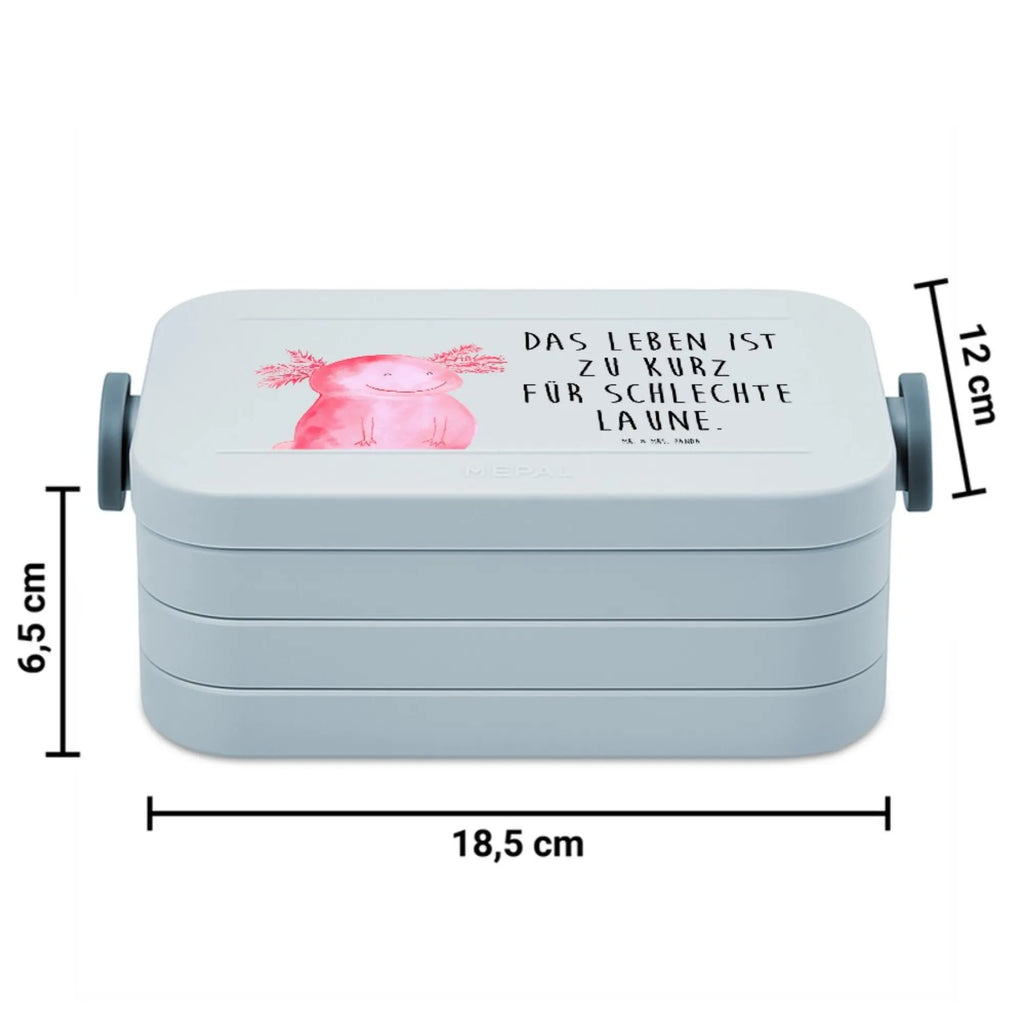 MEPAL Bentobox Axolotl Glücklich Motiv Brotdose, Lunchbox, Bentobox, Axolotl, Molch, gute Laune, Axolot, Schwanzlurch, Motivation, Lurche, Lurch
