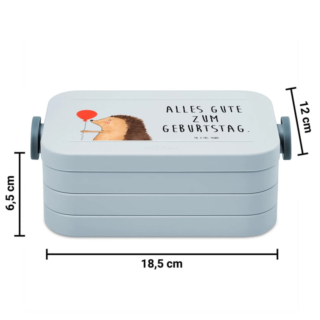 MEPAL Bentobox Igel Luftballon Motiv Bentobox, Lunchbox, Brotdose, Tiermotive, Gute Laune, lustige Sprüche, Tiere, Herzlichen Glückwunsch, Geburtstag, Geburtstagskind, Igel, Ballon, Glückwunsch, Happy Birthday
