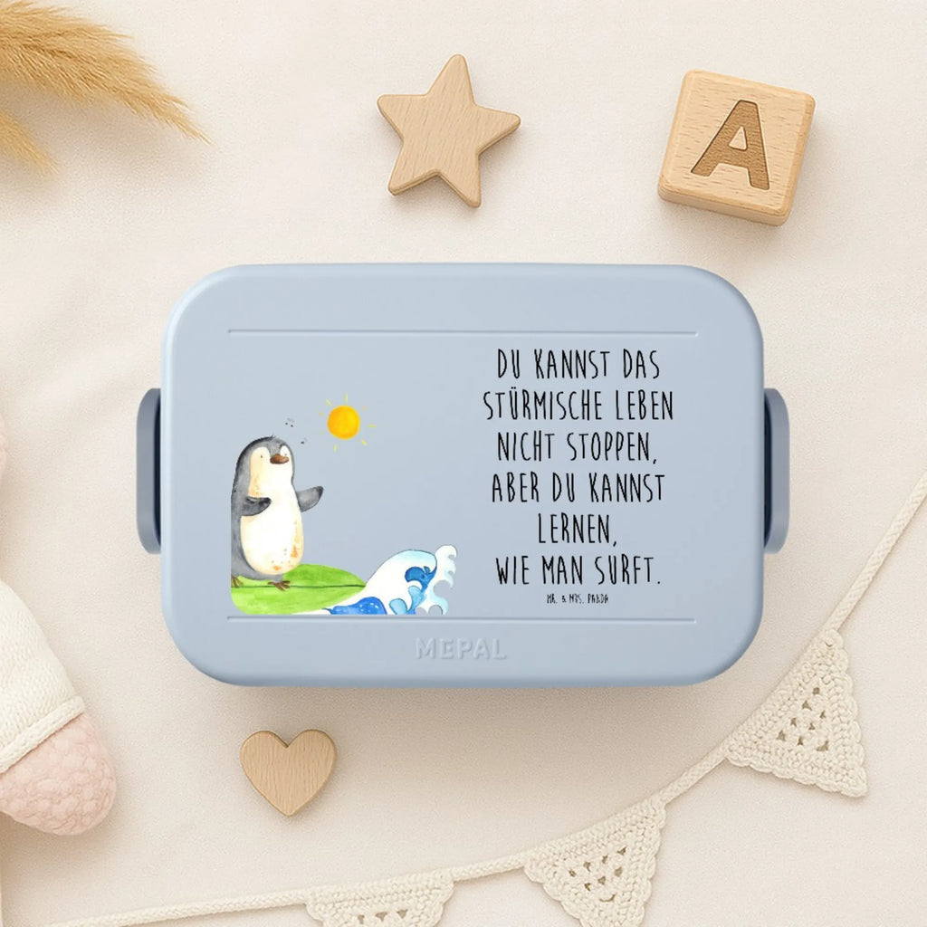 MEPAL Bentobox Pinguin Surfer Motiv Brotdose, Lunchbox, Bentobox, Pinguin, Pinguine, Urlaub, surfen, Portugal, Wellen reiten, Hawaii, Wellen, Surfer