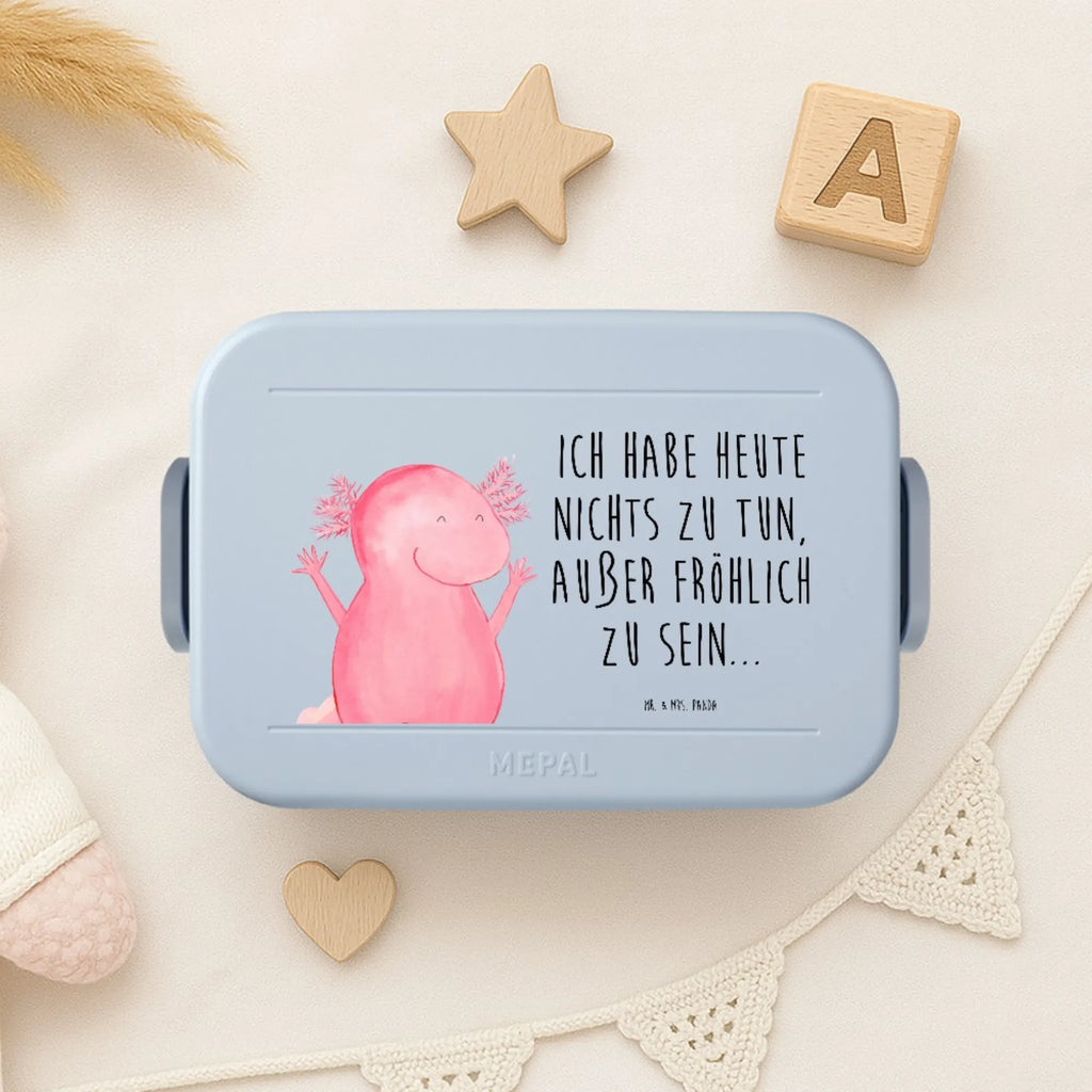 MEPAL Bentobox Axolotl Hurra Motiv Lunchbox, Bentobox, Brotdose, Axolotl, Molch, Lurche, Schwanzlurch, Axolot, Motivation, Zufriedenheit, Freude, fröhlich, Lurch, Spaß