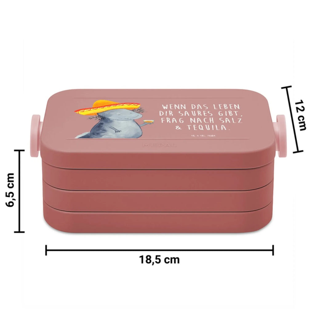 MEPAL Bentobox Axolotl Tequila Motiv Brotdose, Lunchbox, Bentobox, Axolotl, Molch, Schwanzlurch, Sombrero, Lurche, Motivation, Feuerdrache, Axolot, Mexico, Spruch, Zitrone, Feuersalamander, Tequila, Lurch, Mexiko