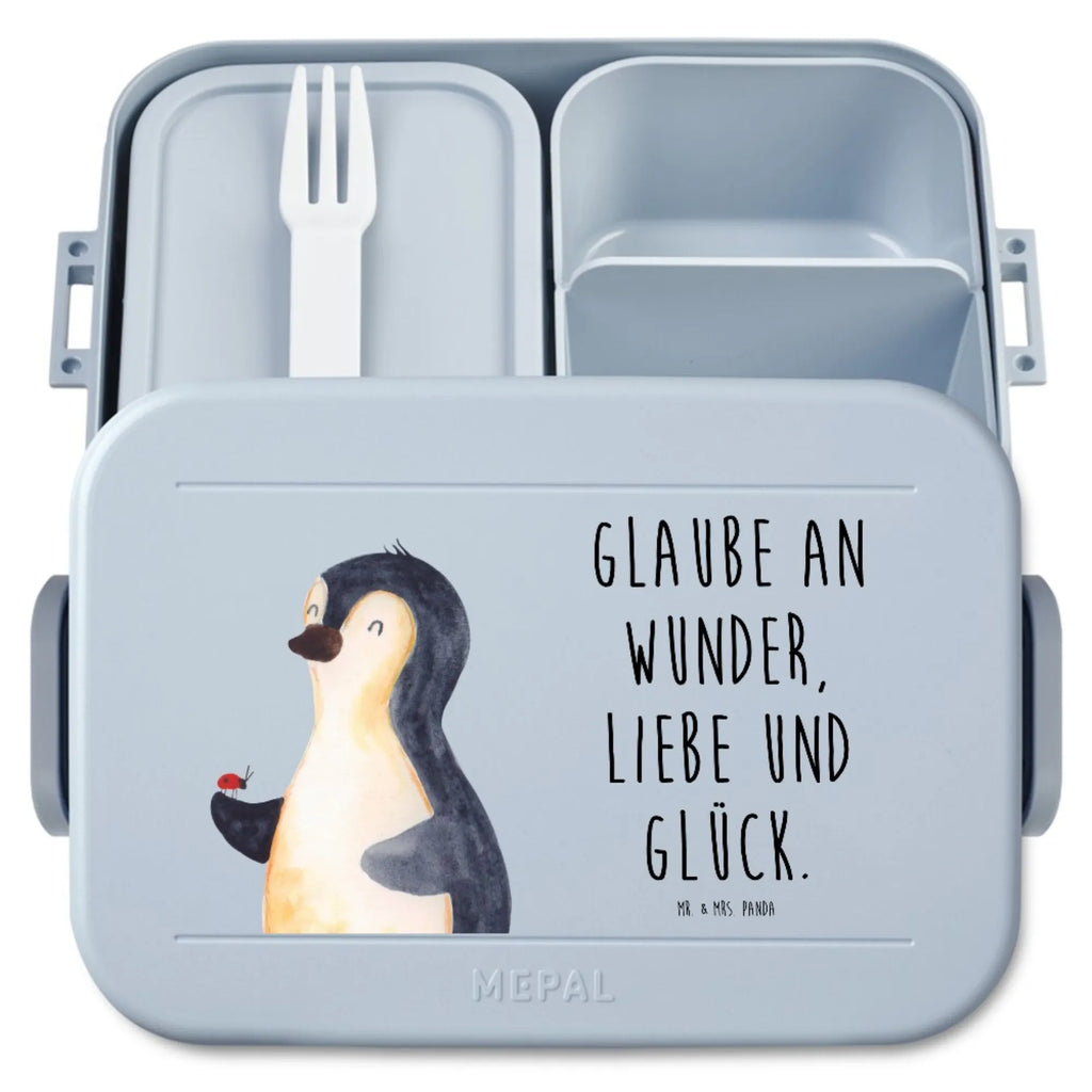 MEPAL Bentobox Pinguin Marienkäfer Motiv Brotdose, Bentobox, Lunchbox, Pinguin, Glück, Wunder, Freude, Lebensfreude, Pinguine, Marienkäfer, Liebe