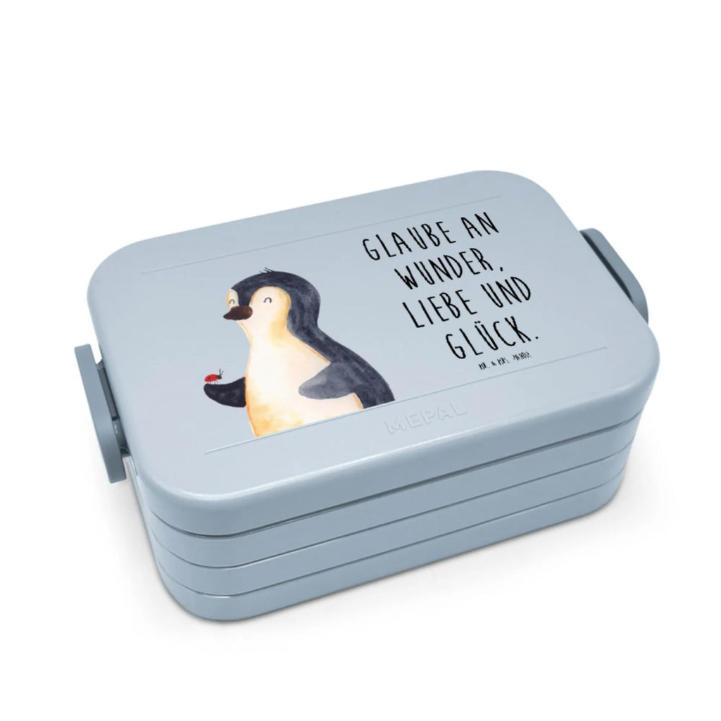 MEPAL Bentobox Pinguin Marienkäfer Motiv Brotdose, Bentobox, Lunchbox, Pinguin, Glück, Wunder, Freude, Lebensfreude, Pinguine, Marienkäfer, Liebe