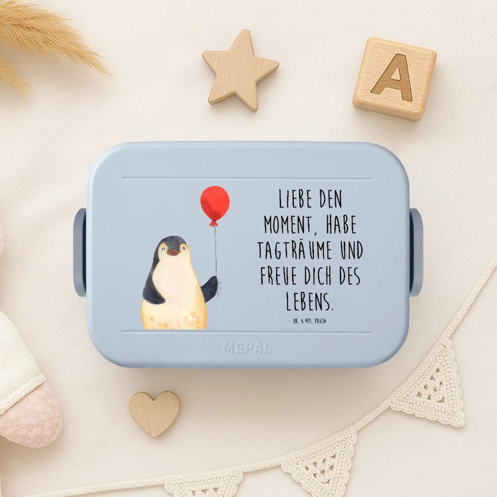 MEPAL Bentobox Pinguin Luftballon Motiv Brotdose, Lunchbox, Bentobox, Pinguin, neues Leben, Geschenk Freundin, Glück, Liebe, Lebenslust, Pinguine, Luftballon, Neustart, Tagträume, Geschenkidee, Motivation, beste Freundin