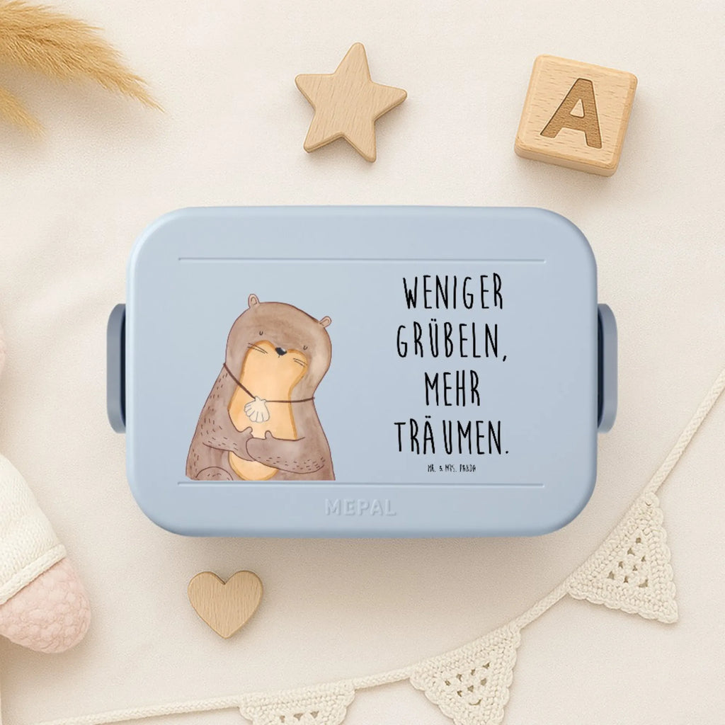 MEPAL Bentobox Otter Muschel Motiv Lunchbox, Bentobox, Brotdose, Otter, Fischotter, Seeotter, grübeln, Motivation, Tagträumen, Otterliebe, träumen, Büro
