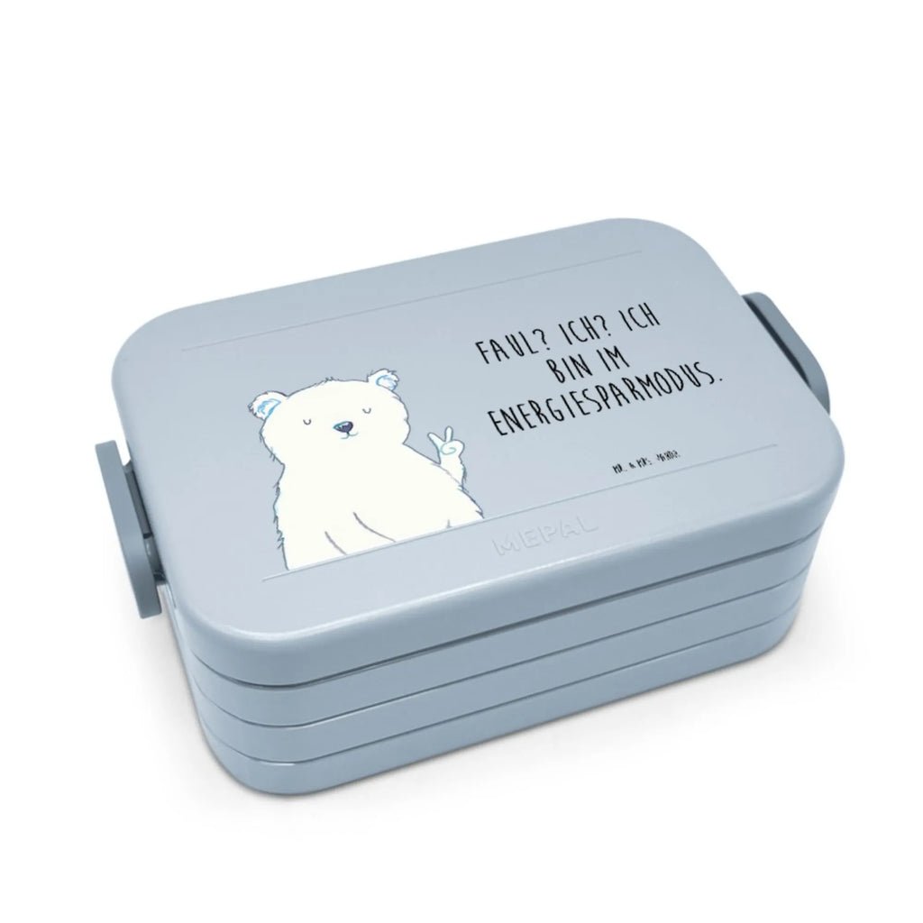 MEPAL Bentobox Eisbär Faul Motiv Lunchbox, Brotdose, Bentobox, Bär, Teddy, Teddybär, Relaxen, Nordpol, Arbeitsplatz, Faul, Arbeit, Büro, Homeoffice, Bürojob, Entspannen, Eisbär