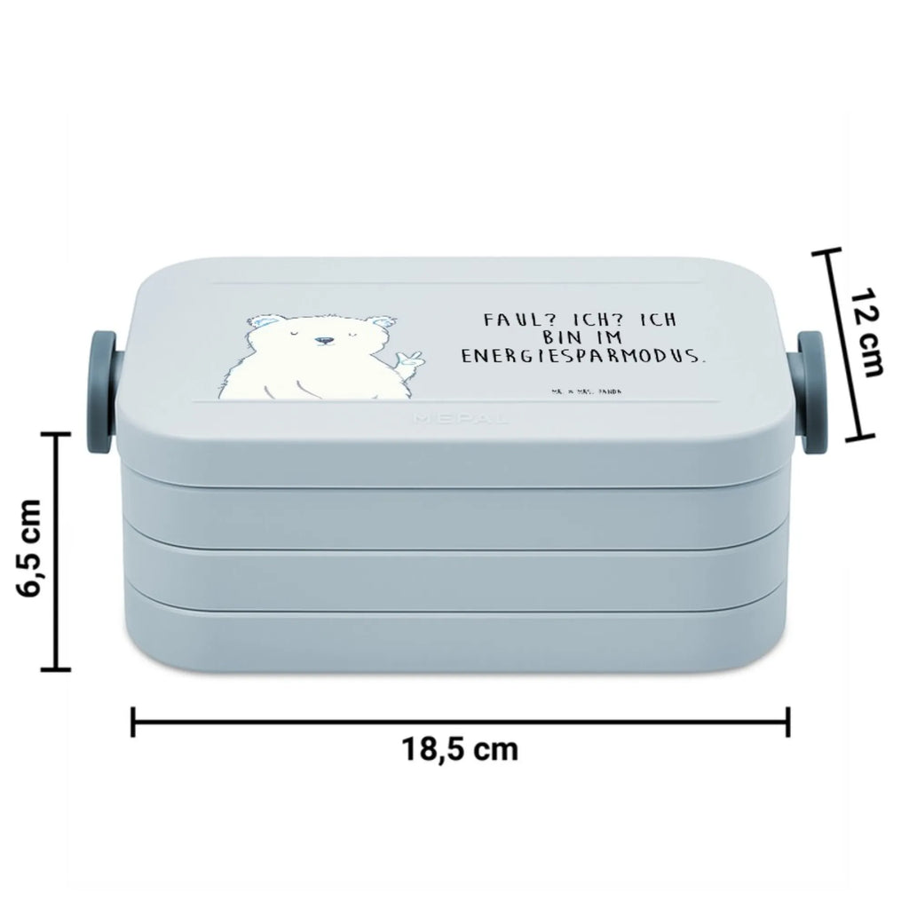 MEPAL Bentobox Eisbär Faul Motiv Lunchbox, Brotdose, Bentobox, Bär, Teddy, Teddybär, Relaxen, Nordpol, Arbeitsplatz, Faul, Arbeit, Büro, Homeoffice, Bürojob, Entspannen, Eisbär