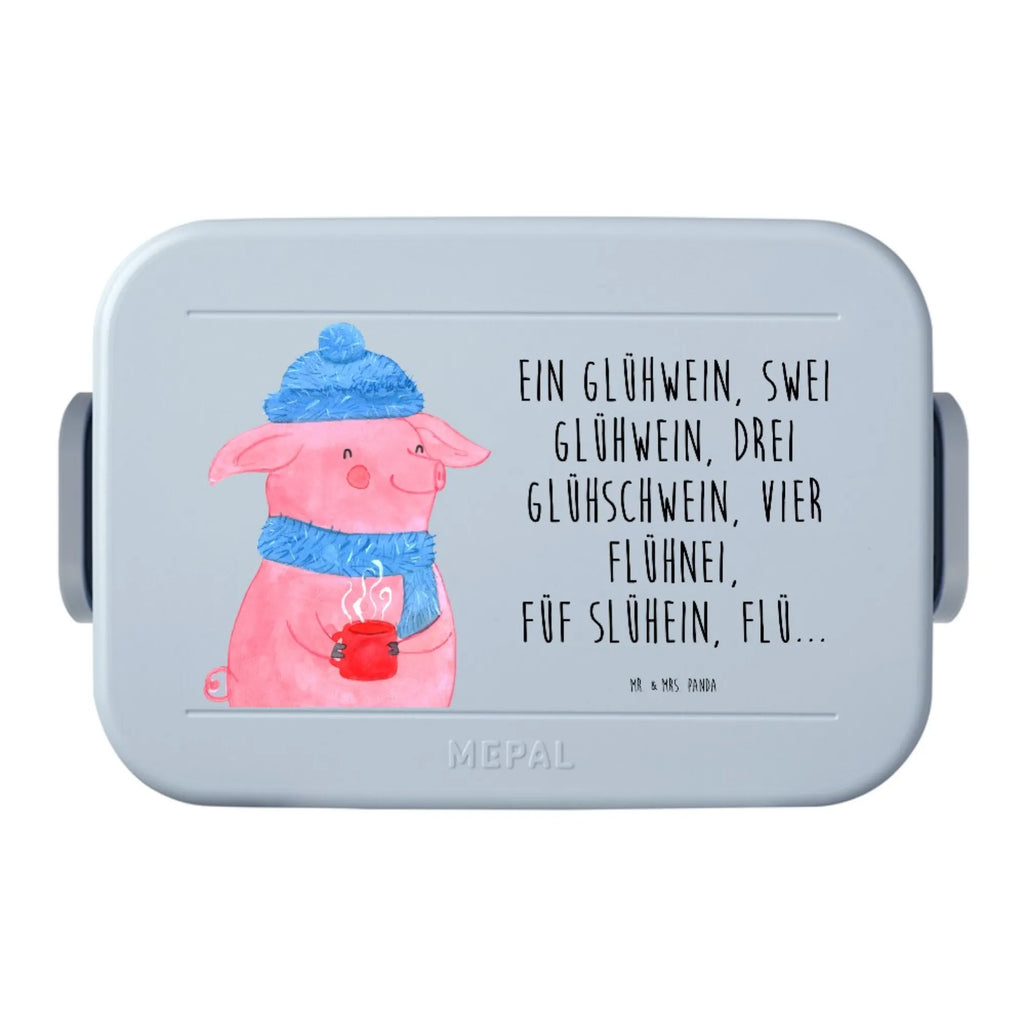MEPAL Bentobox Schweinchen Glühwein Motiv Brotdose, Lunchbox, Bentobox, Winter, Weihnachten, Weihnachtsdeko, Nikolaus, Advent, Heiligabend, Wintermotiv, Betrunken, Spruch, Weihnachtsmarkt, Glühwein