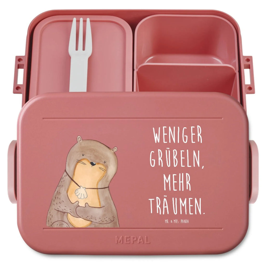 MEPAL Bentobox Otter Muschel Motiv Lunchbox, Bentobox, Brotdose, Otter, Fischotter, Seeotter, grübeln, Motivation, Tagträumen, Otterliebe, träumen, Büro
