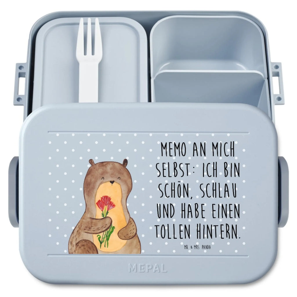 MEPAL Bentobox Otter Blumenstrauß Motiv Lunchbox, Bentobox, Brotdose, Otter, Fischotter, Seeotter, Otter Seeotter See Otter