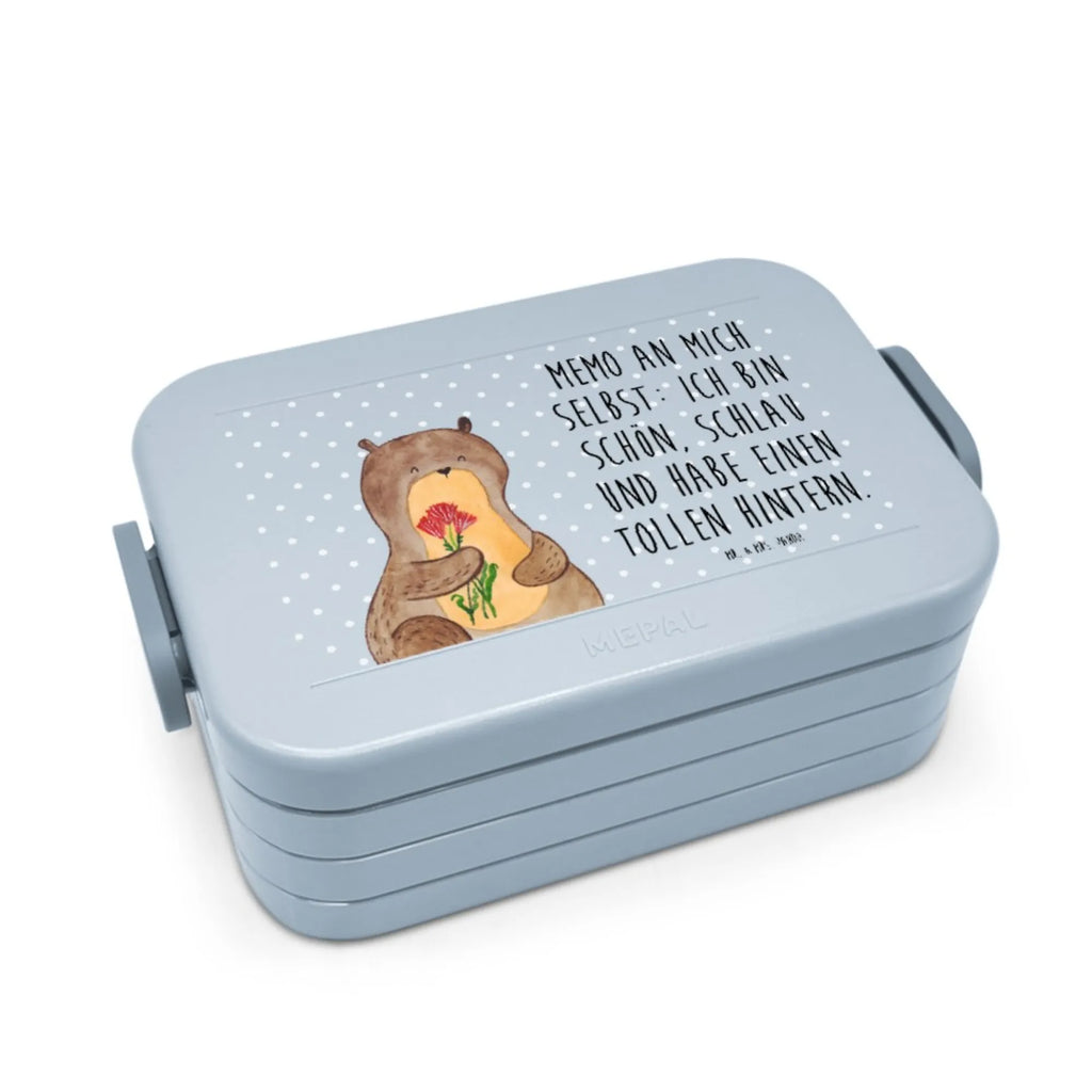 MEPAL Bentobox Otter Blumenstrauß Motiv Lunchbox, Bentobox, Brotdose, Otter, Fischotter, Seeotter, Otter Seeotter See Otter