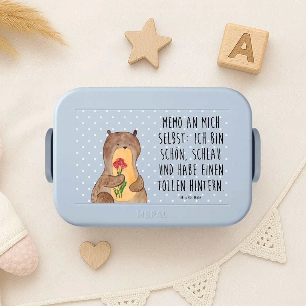 MEPAL Bentobox Otter Blumenstrauß Motiv Lunchbox, Bentobox, Brotdose, Otter, Fischotter, Seeotter, Otter Seeotter See Otter