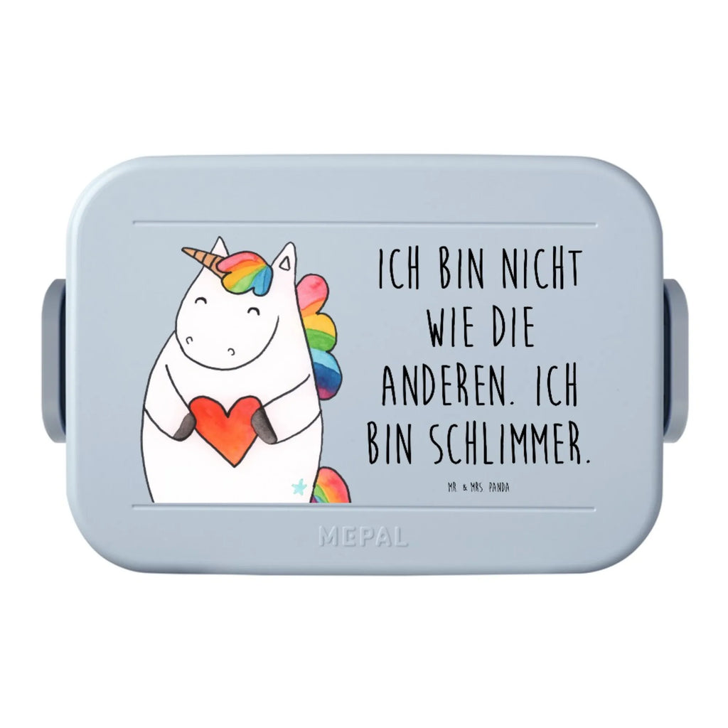 MEPAL Bentobox Einhorn Herz Motiv Brotdose, Lunchbox, Bentobox, Einhorn, Einhörner, Einhorn Deko, Unicorn, lustig, bunt, Herz, schlimm, Freundin, anders, witzig, böse