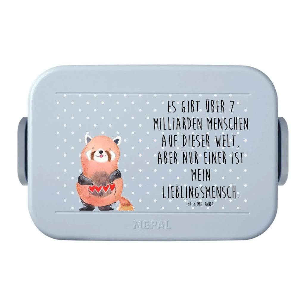 MEPAL Bentobox Roter Panda Motiv Bentobox, Brotdose, Lunchbox, Tiermotive, Gute Laune, lustige Sprüche, Tiere, Panda, Lieblingsmensch, Rot, Liebe, Liebling, Herz