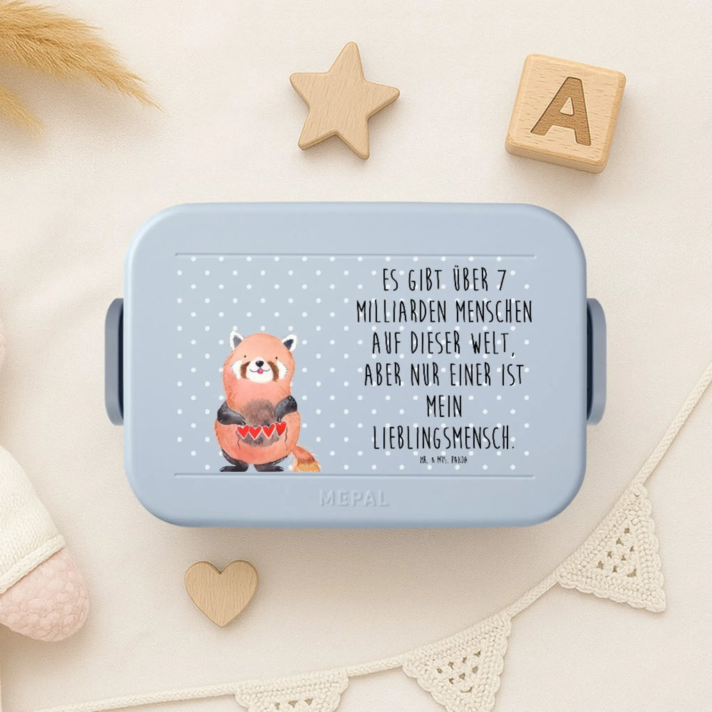 MEPAL Bentobox Roter Panda Motiv Bentobox, Brotdose, Lunchbox, Tiermotive, Gute Laune, lustige Sprüche, Tiere, Panda, Lieblingsmensch, Rot, Liebe, Liebling, Herz