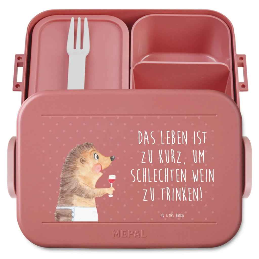 MEPAL Bentobox Igel Wein Motiv Lunchbox, Bentobox, Brotdose, Tiermotive, Gute Laune, lustige Sprüche, Tiere, Geschenk Weintrinker, Rotwein, Weinglas, Geschenk Weinliebhaber, Wein trinken, Wein Deko, Igel, Wein Spruch, Weißwein