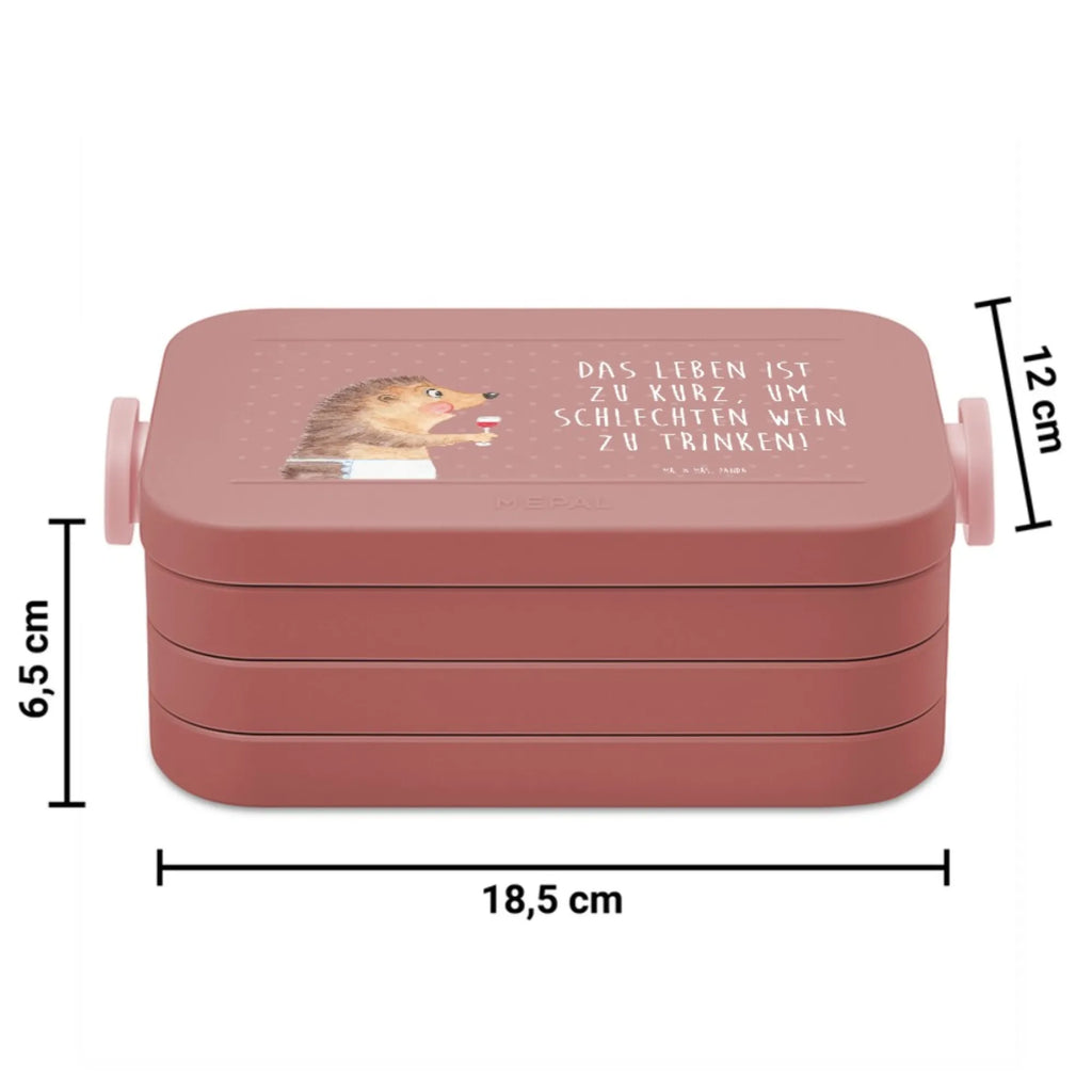 MEPAL Bentobox Igel Wein Motiv Lunchbox, Bentobox, Brotdose, Tiermotive, Gute Laune, lustige Sprüche, Tiere, Geschenk Weintrinker, Rotwein, Weinglas, Geschenk Weinliebhaber, Wein trinken, Wein Deko, Igel, Wein Spruch, Weißwein