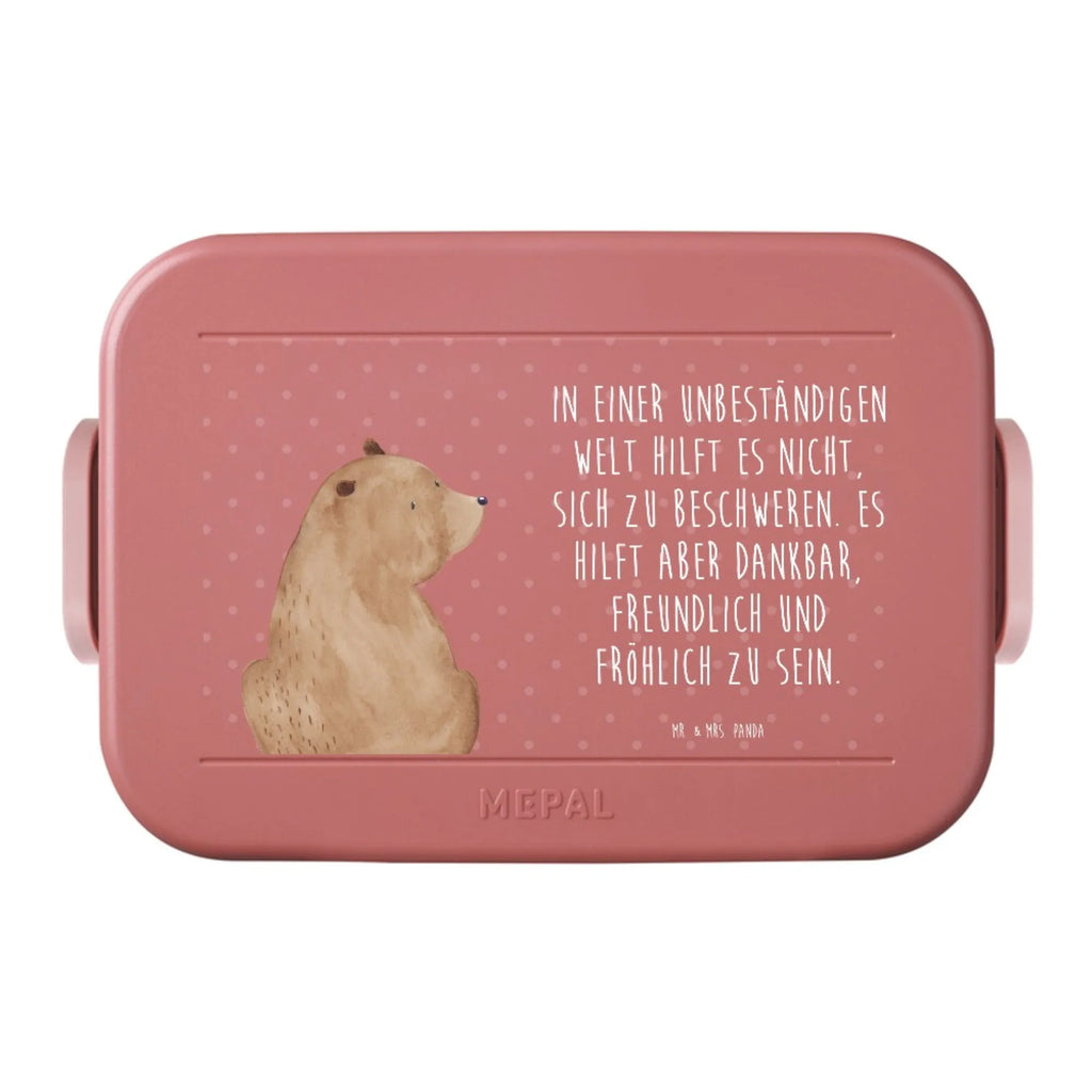 MEPAL Bentobox Bär Schulterblick Motiv Bentobox, Lunchbox, Brotdose, Bär, Teddy, Teddybär, Motivation, Bären, Selbstachtung, Weltansicht, Bärenliebe, Weisheit